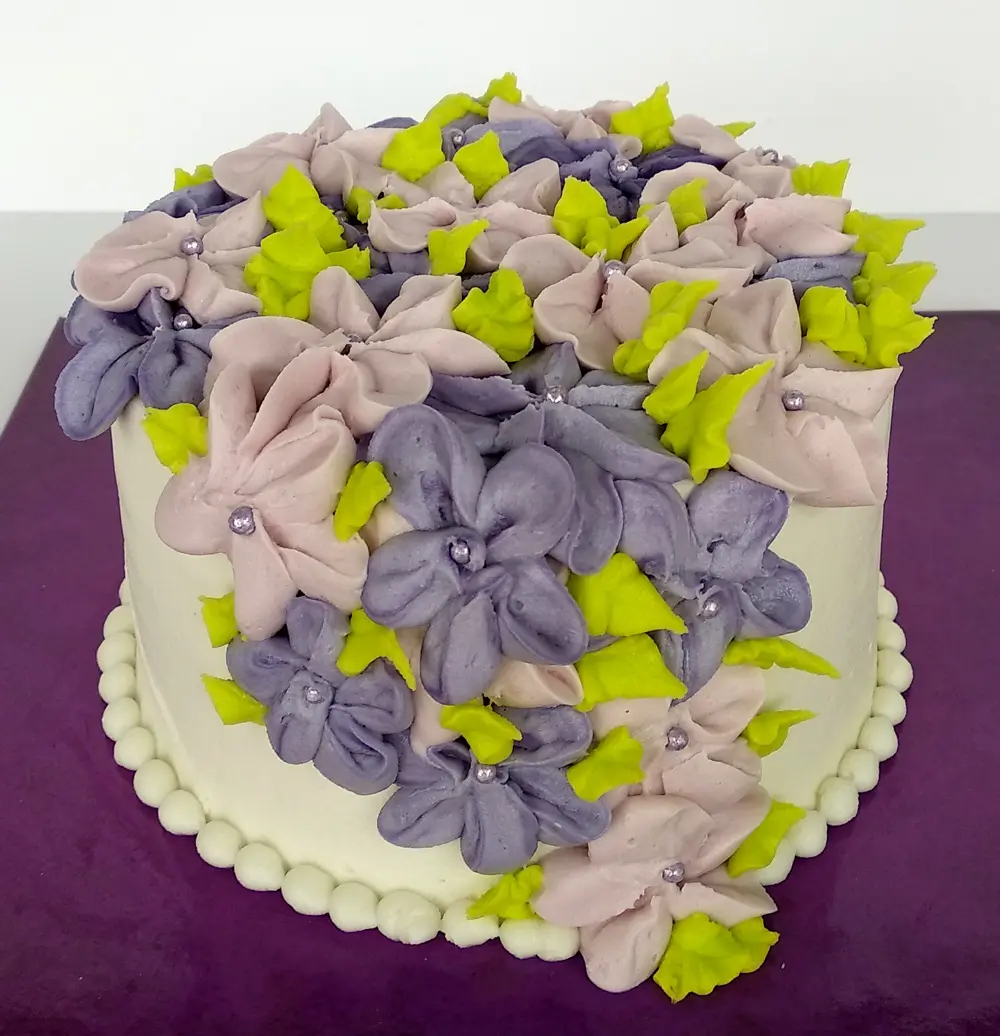 Cascading Flowers Cake (Six inch)
