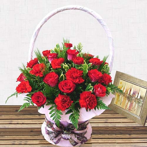 Carnation Basket-12 (Medium)