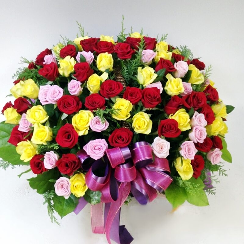 Flower Basket(100 Roses)