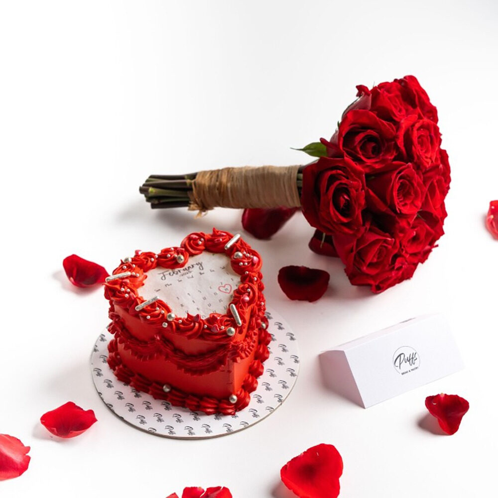 Surprise Cake With Roses