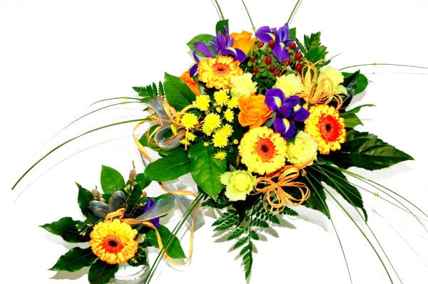 Mother and Child arrangement, Roses, Iris, Gerbera (Classic)