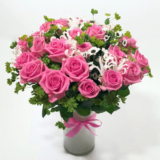 Pink Fog- pink roses and additional flowers (Premium)
