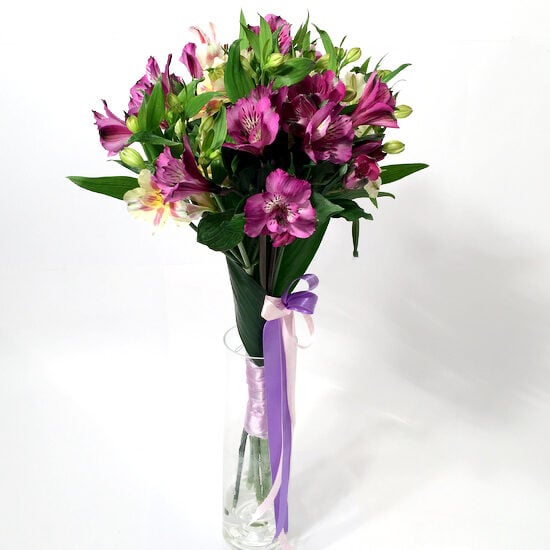 Bouquet of Alstromerias decorated (Premium)