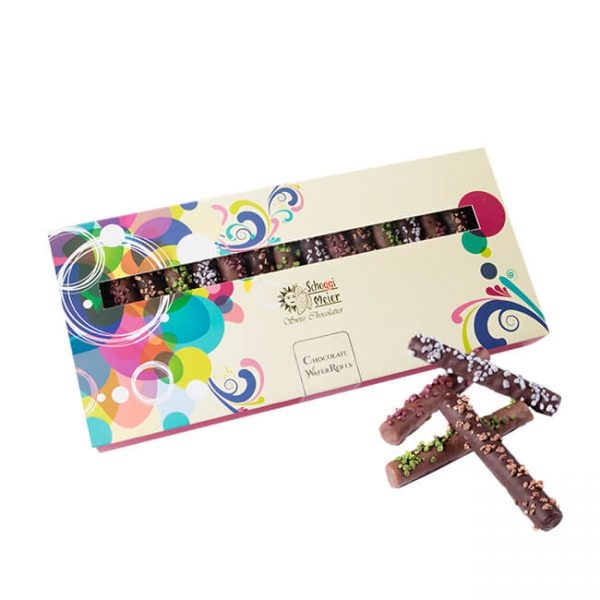 Milk Chocolate Hazelnut Wafer Rolls and Dark Chocolate Salted Caramel Wafer Rolls (14pcs)