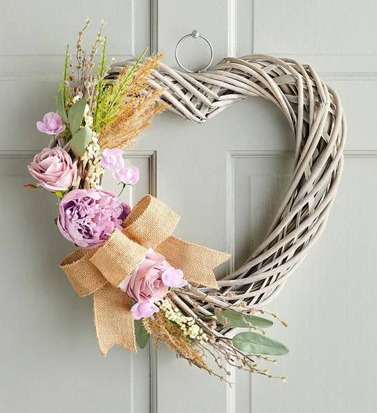 Faux Half Heart Wreath