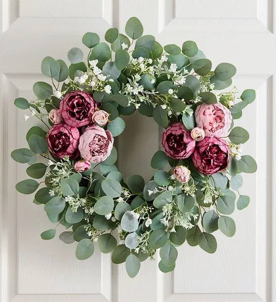 Blooming Peonies Wreath 24"