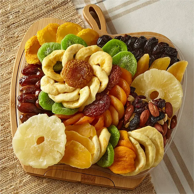 Apple Bamboo Fruit Bowl with Dried Fruit