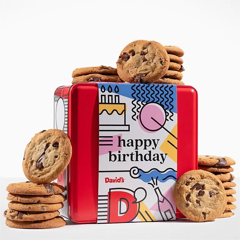 David's Cookies-Happy Birthday Cookie Tin