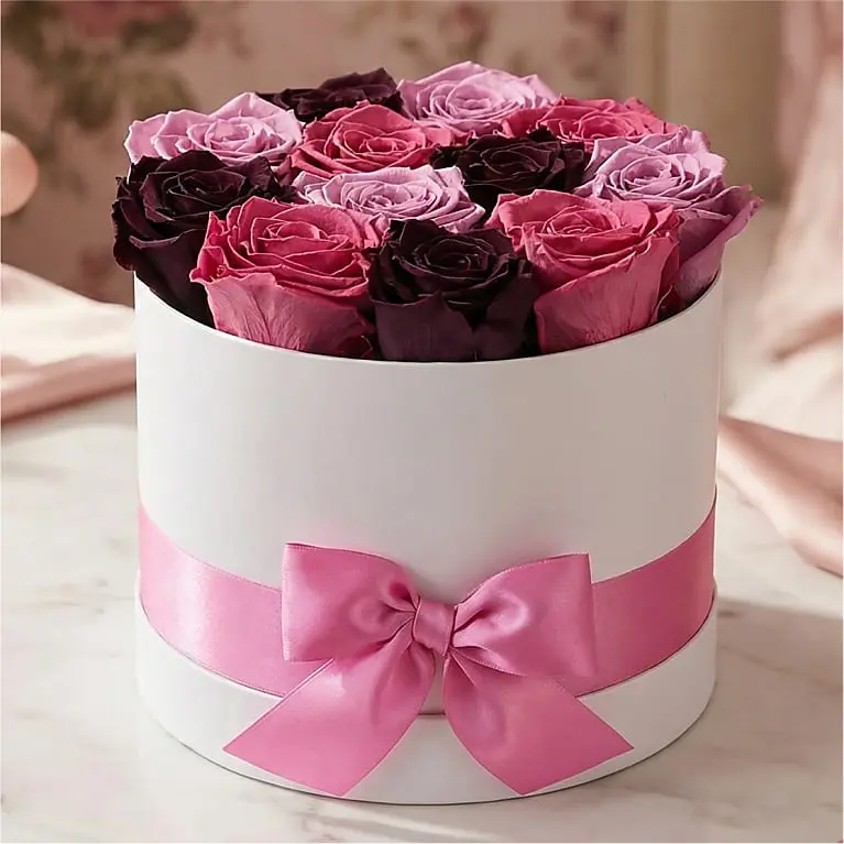 Luxury Purple Rainbow Forever Roses