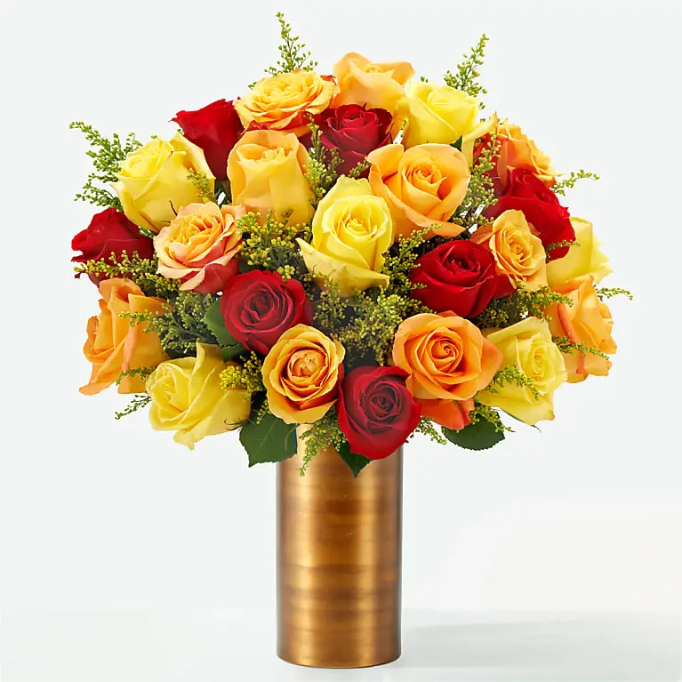 Sunlit Fall Rose Bouquet