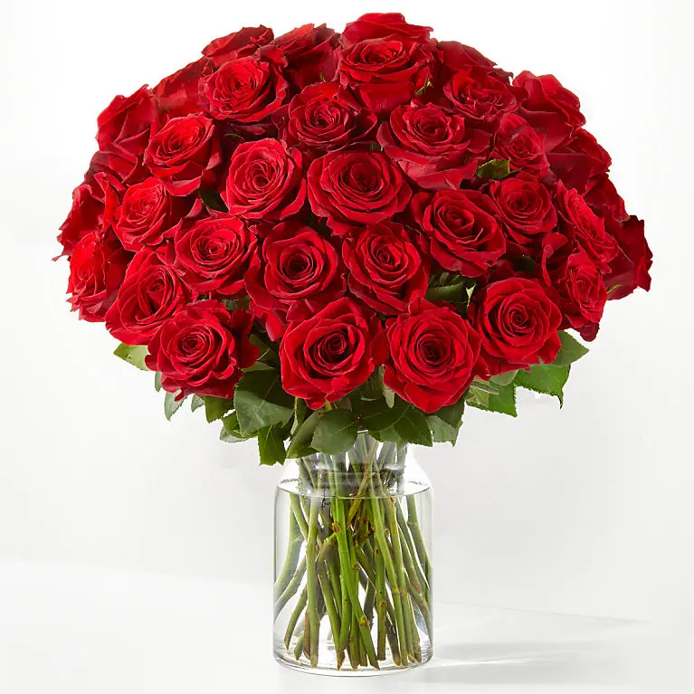 Three Times the Love Red Rose Bouquet