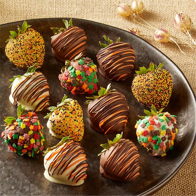 Fall Belgian Chocolate Covered Strawberries