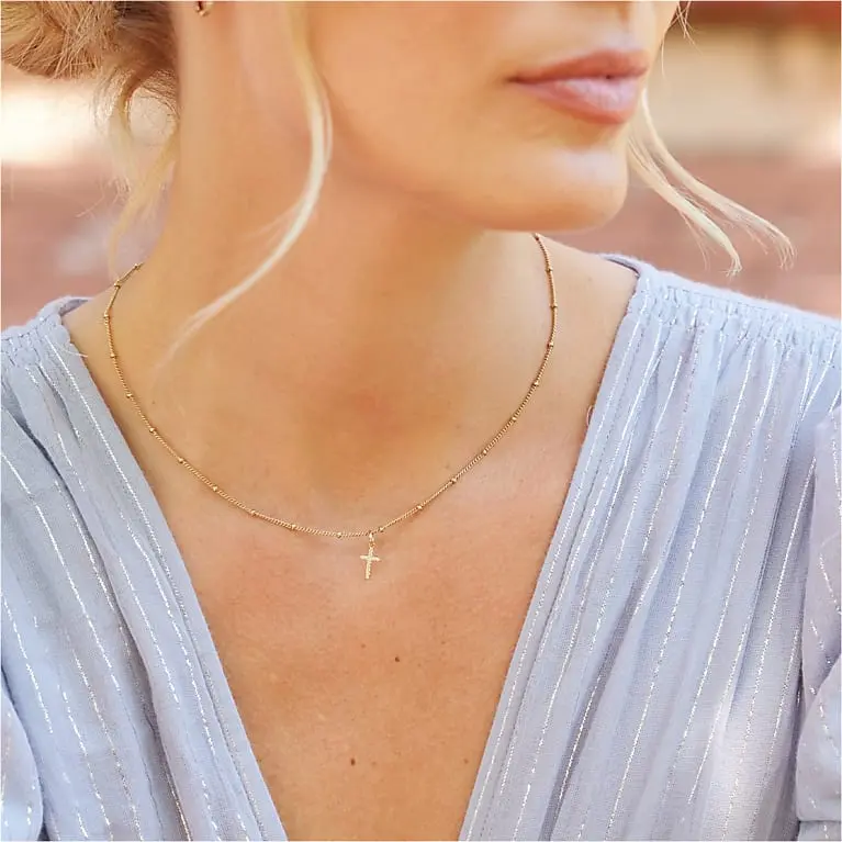 brook&york - Josephine Cross Necklace