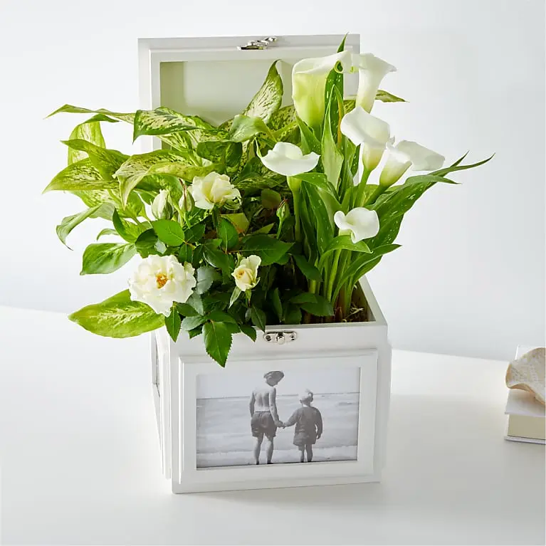White Garden Keepsake Box