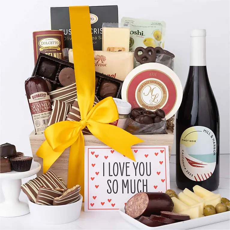 I Love You Gourmet Sweet & Savory Gift Basket