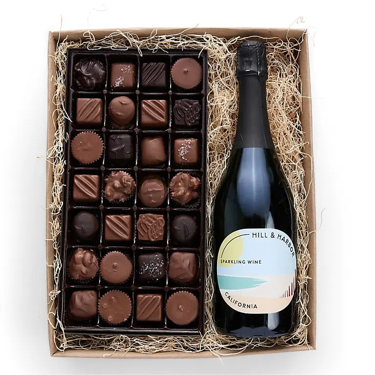 Gourmet Chocolates & Wine Gift