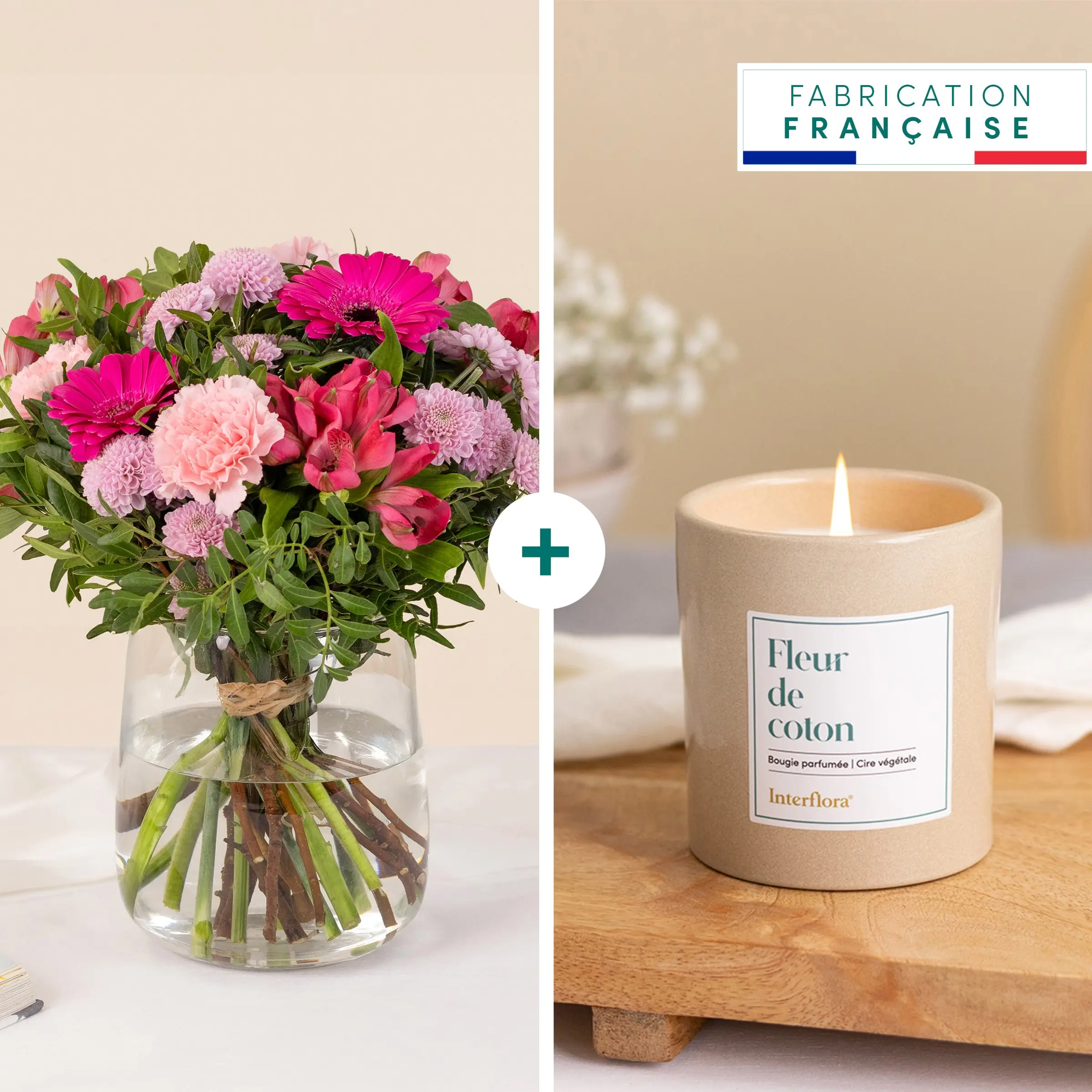 Pink Powdery softness and candle