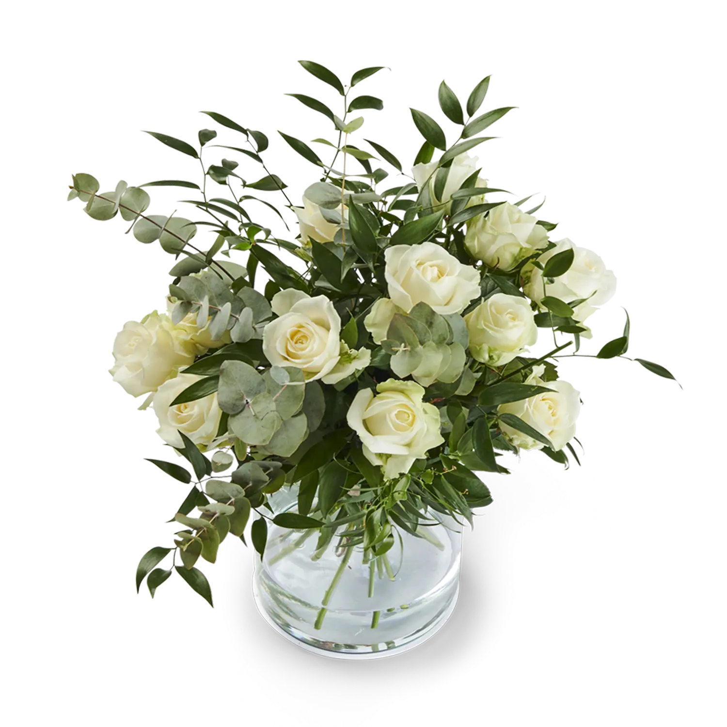 Bouquet with 12 white roses