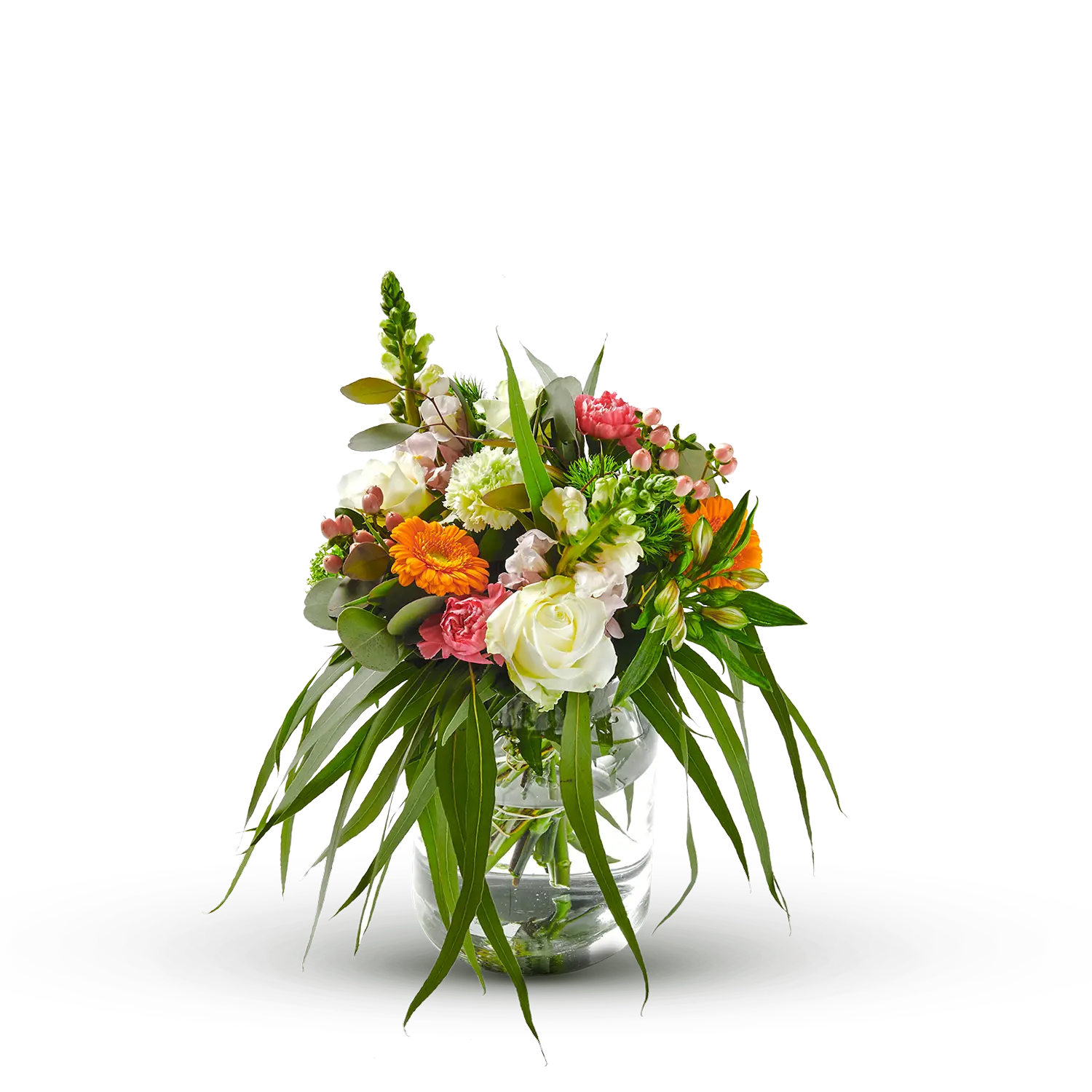 Ecological bouquet with vase