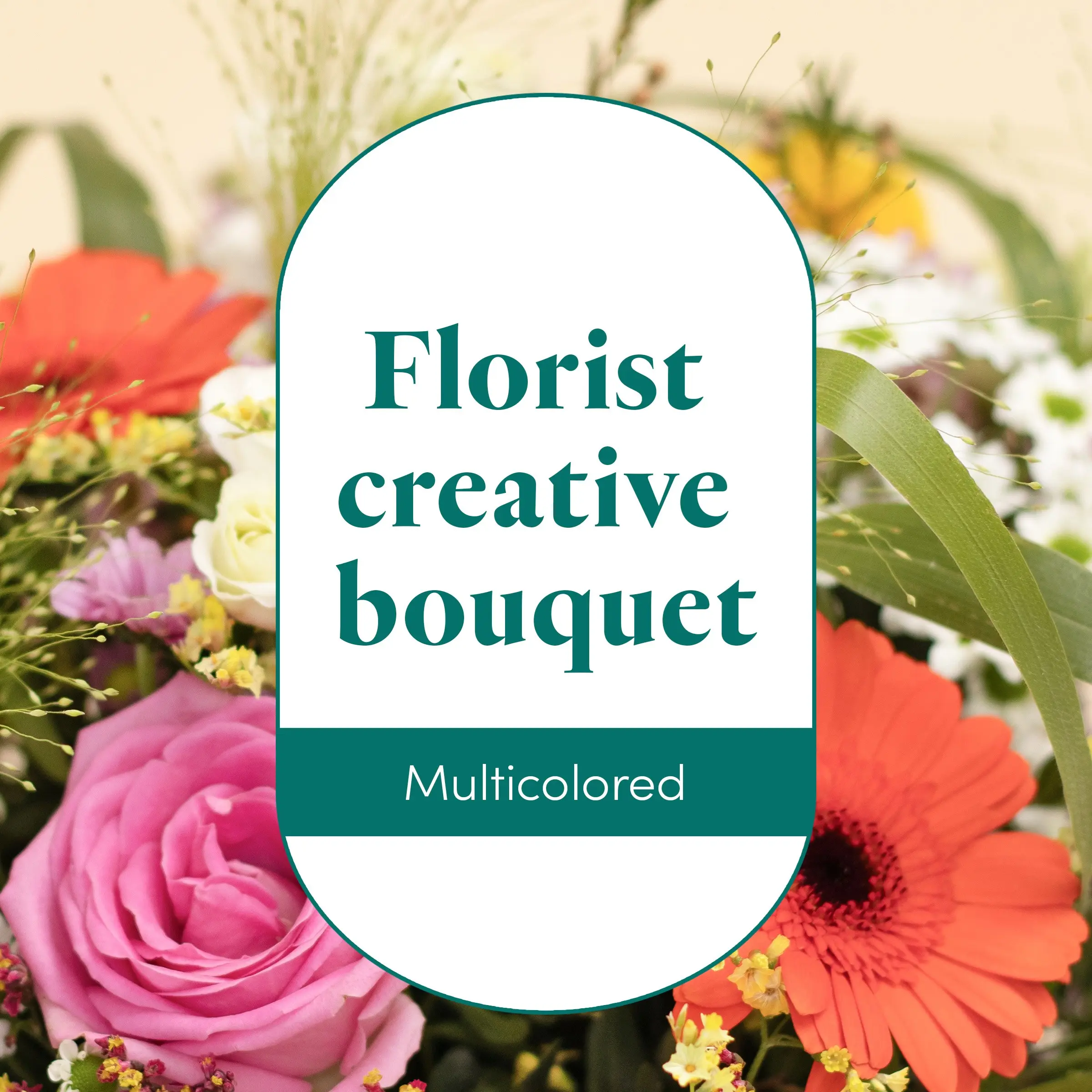 Florist creative bouquet - multicolored
