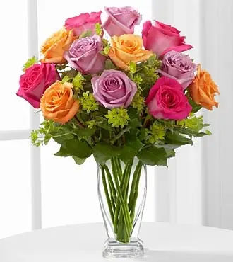 The Pure Enchantment Rose Bouquet by - VASE INCLUDED