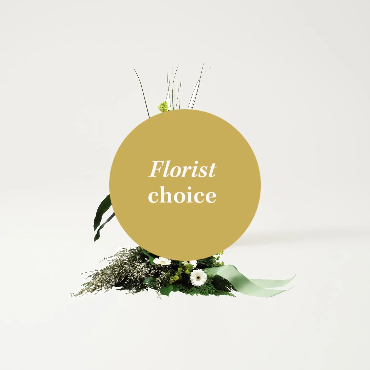 Funeral Spray Arrangement with ribbon