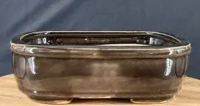 Antique Bronze Bonsai Pot Rectangle 10.25" x 8.75" x 3.25"