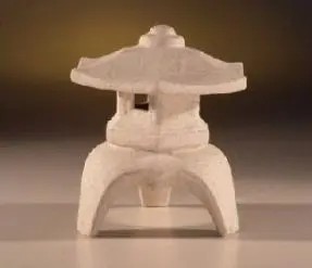 Ceramic Pagoda Lantern 4.0"x4.0"x4.25"