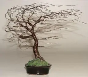Bonsai Tree Sculpture (15" x 13) - Windswept