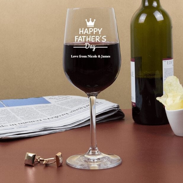 Father's Day Wine Glasses