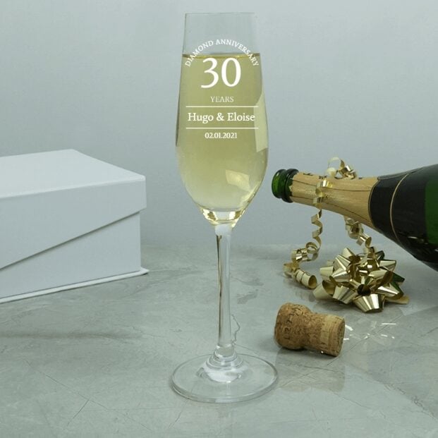 Wedding Anniversary Crystal Flutes