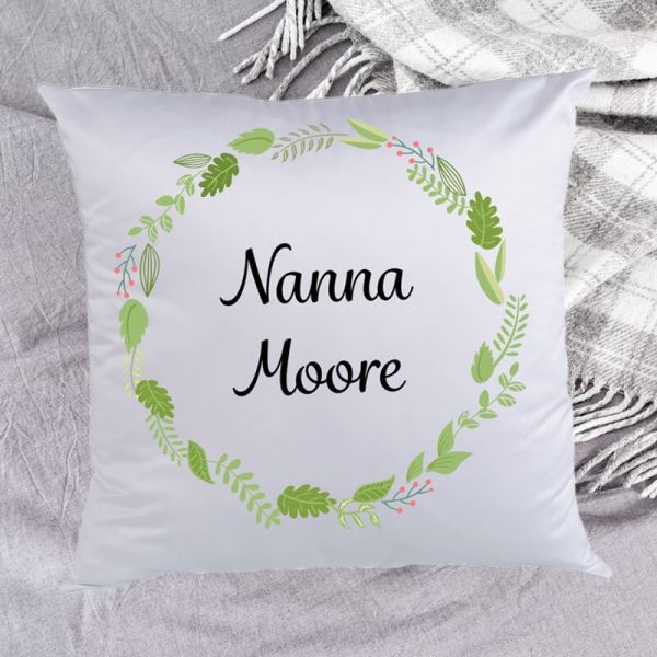 Floral Name Personalised Cushion