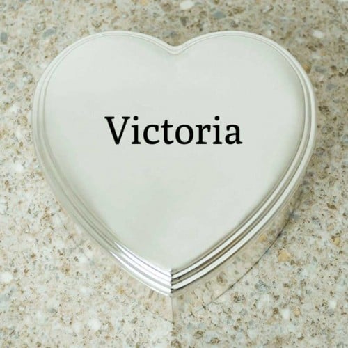 Personalised Heart Shaped Trinket Box