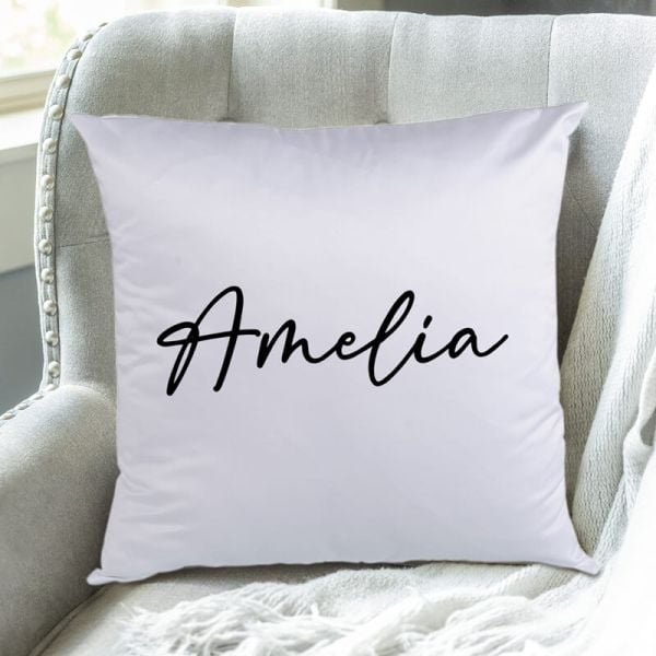 Satin Name Personalised Cushion