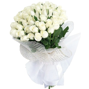 24 White Roses Bouquet
