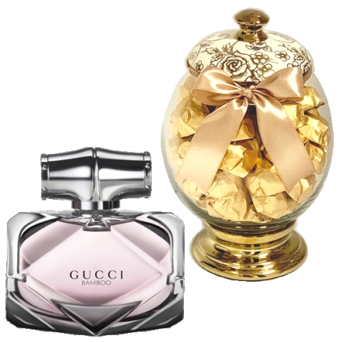 Gucci Bamboo and Gift Vase of Belgian Chocolates
