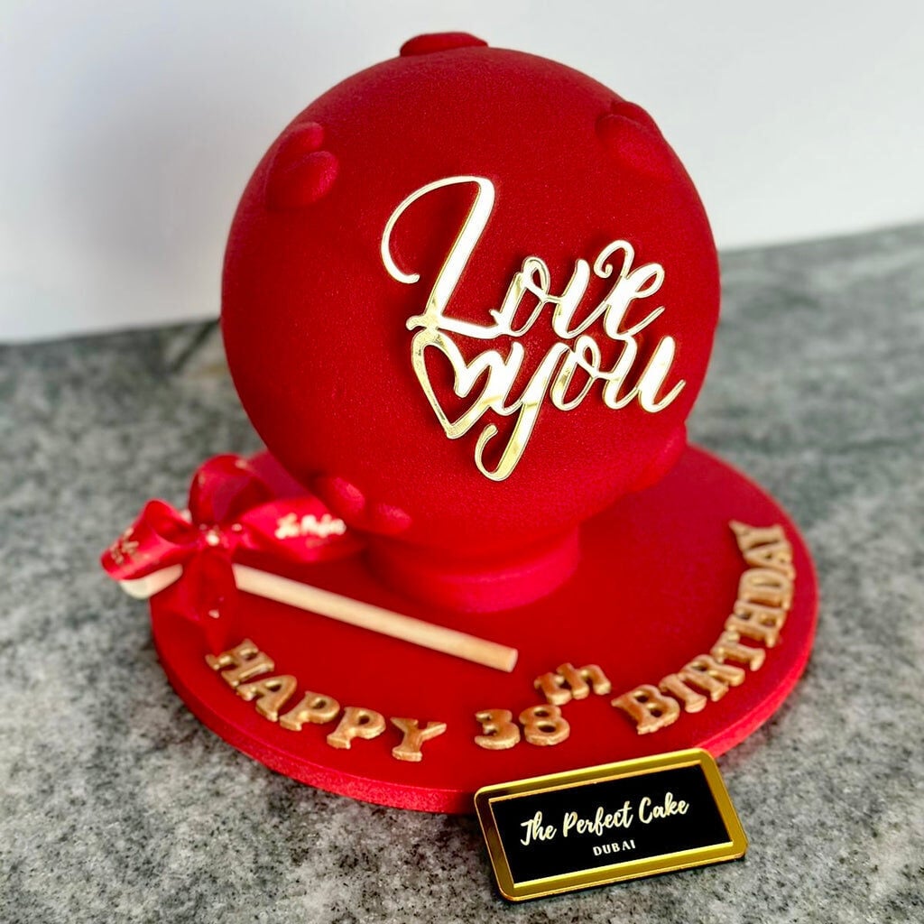 Red 'Love You' Bomb Cake