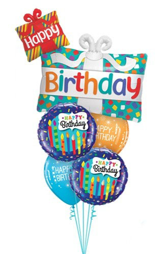 Giant Birthday Gift Balloon Bouquet