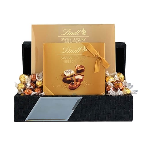 Lindt Chocolate Wooden Hamper
