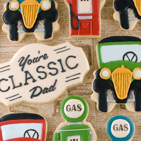 'Classic Dad' Automobile Decorated Cookies