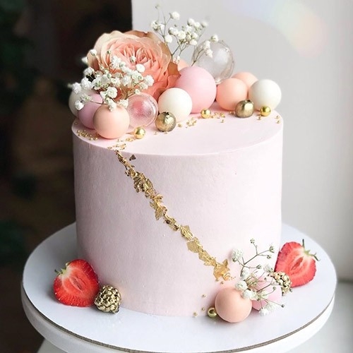 Pink Pastel Design Cake (1 KG)