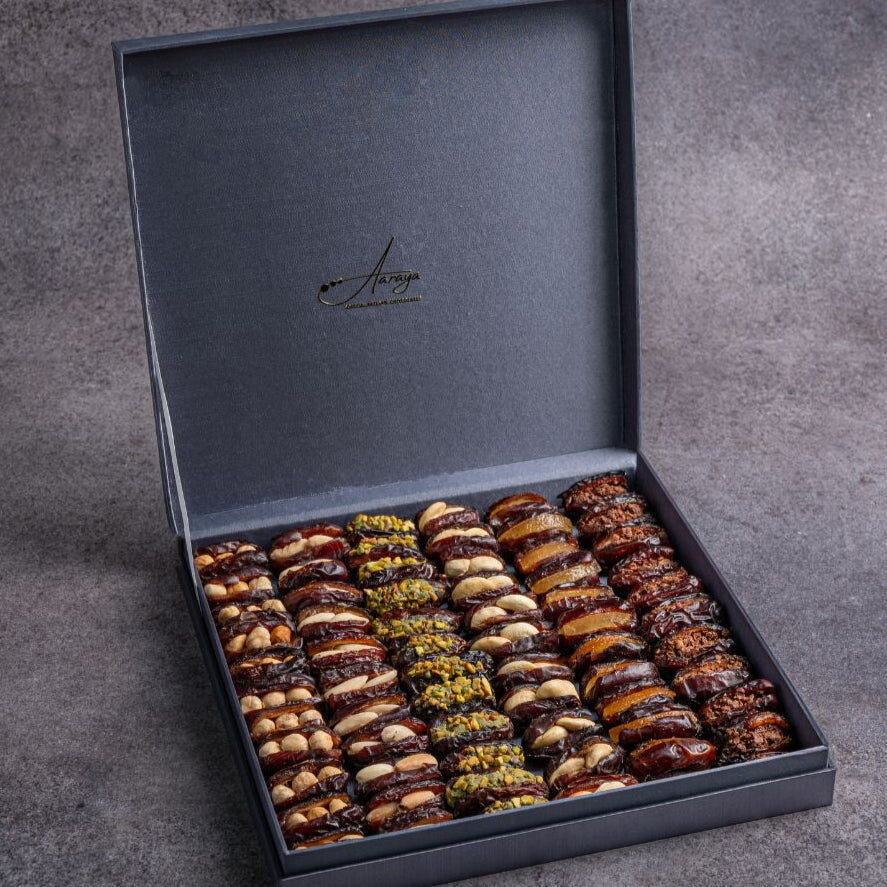 Luxury Grey Dates Satin Box