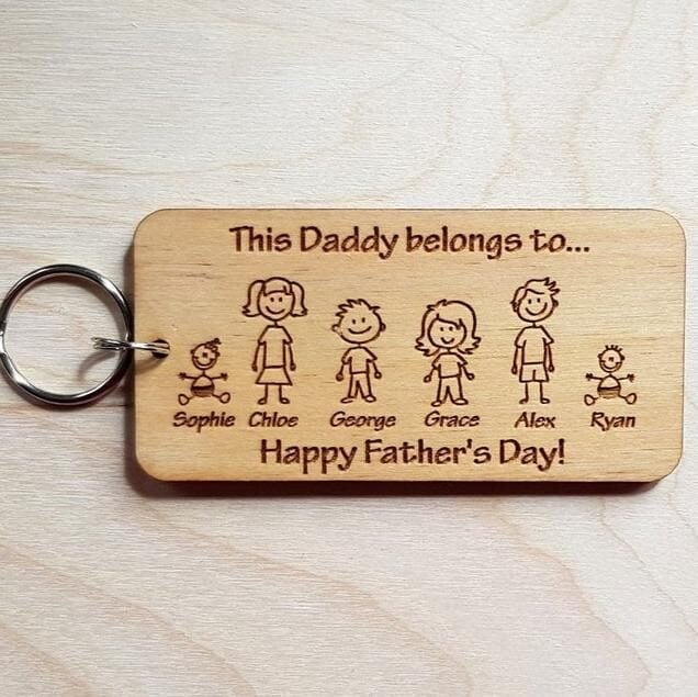 Personalized Father's Day Family Key-chain