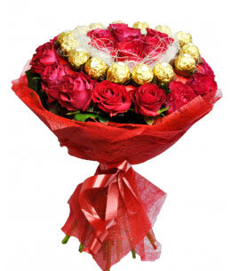 Ferrero Rocher With Roses Bouquet