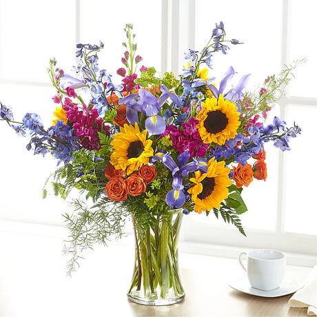 'Colors of Spring' Flower Bouquet Vase