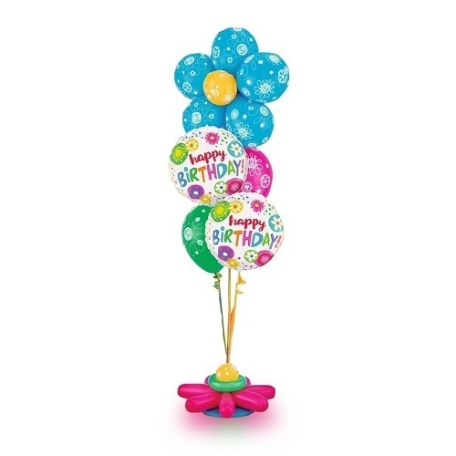 Flower Power Birthday Balloon Stand