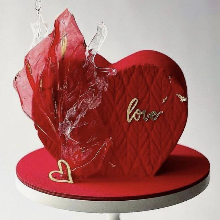 Red Heart Shaped Cake