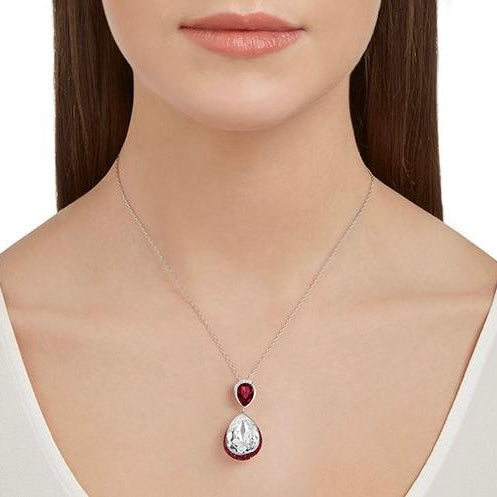 Red Swarovski Drop Pendant