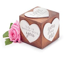Love Block Shelf sitter - 6 messages