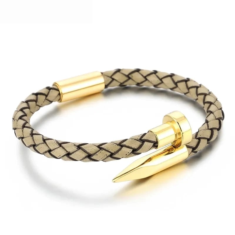 Khaki Stainless Steel Men's Bangle